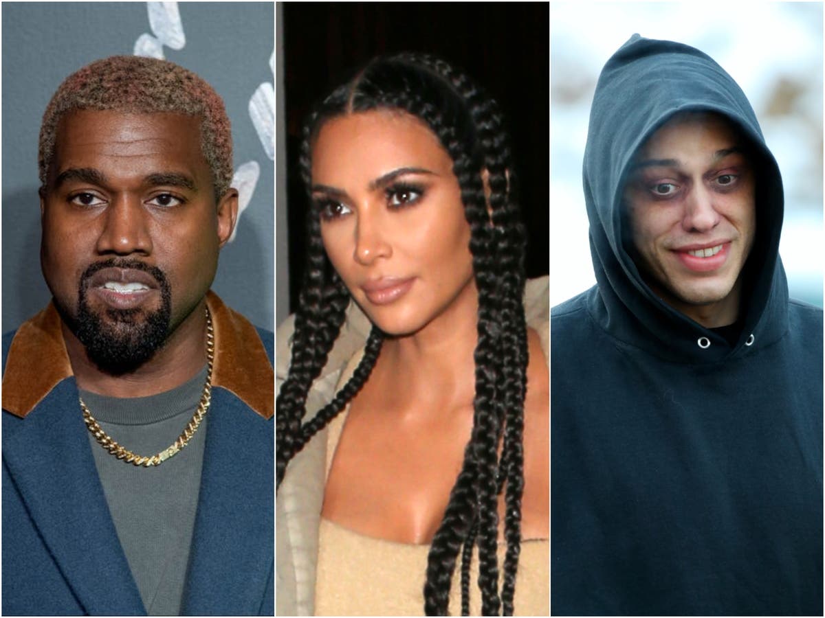 Kanye West shares a photo of Kim Kardashian and dating Pete Davidson in a new Valentine’s Day post