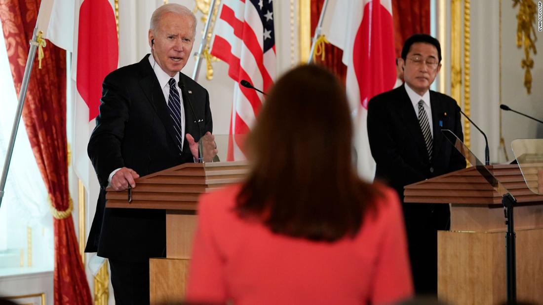 Biden’s comment on Taiwan hangs on top with leaders of Japan, India and Australia on the last day of his Asian trip