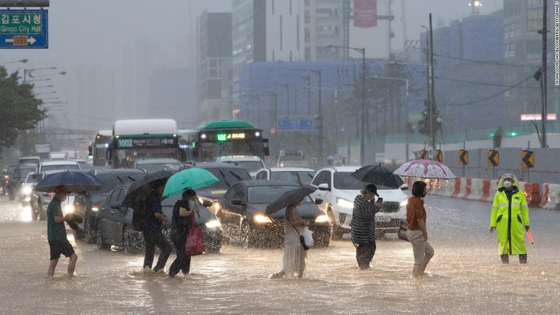 Seoul floods: Record rain kills at least 9 in South Korea’s capital as buildings inundated and cars inundated