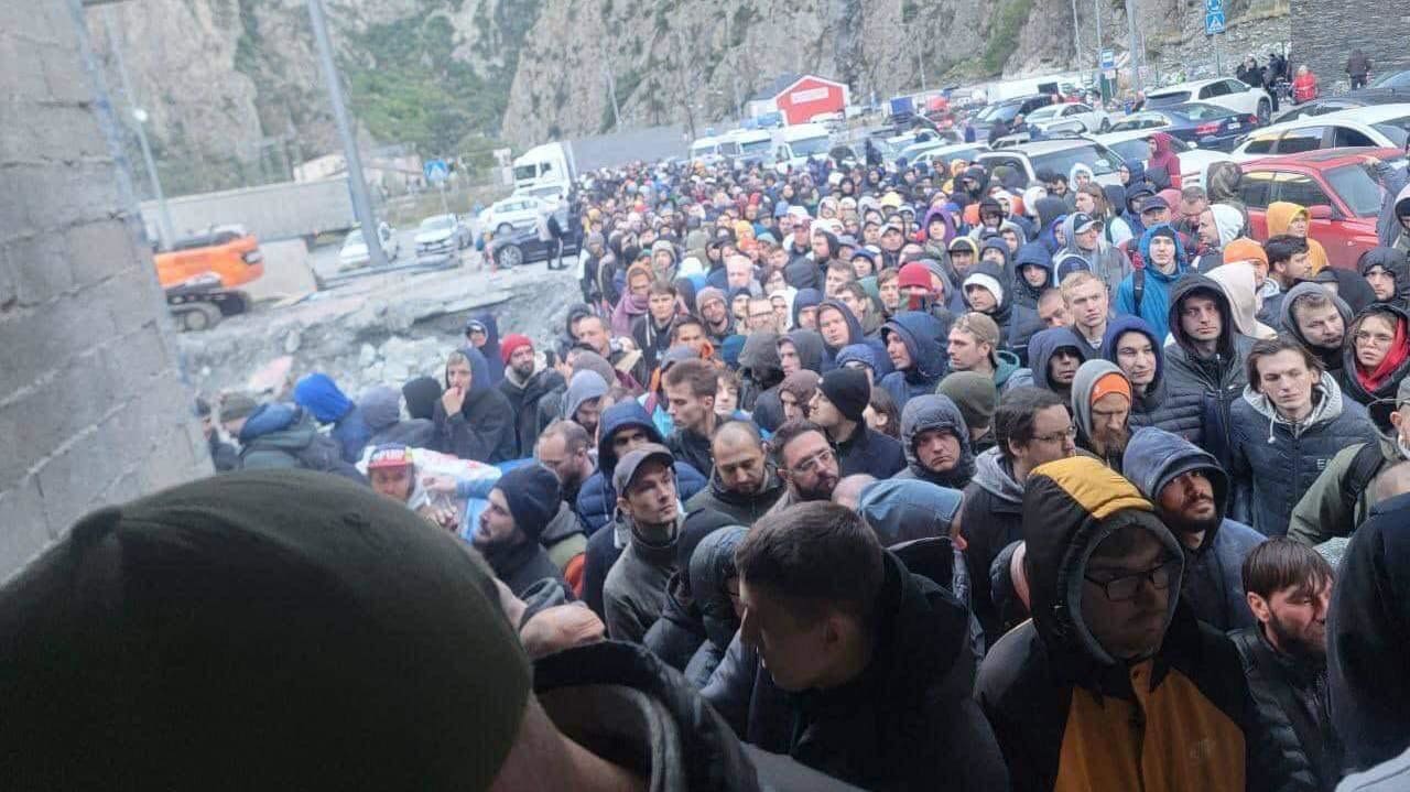 Chaos on Russia-Georgia border as thousands flee Vladimir Putin’s draft