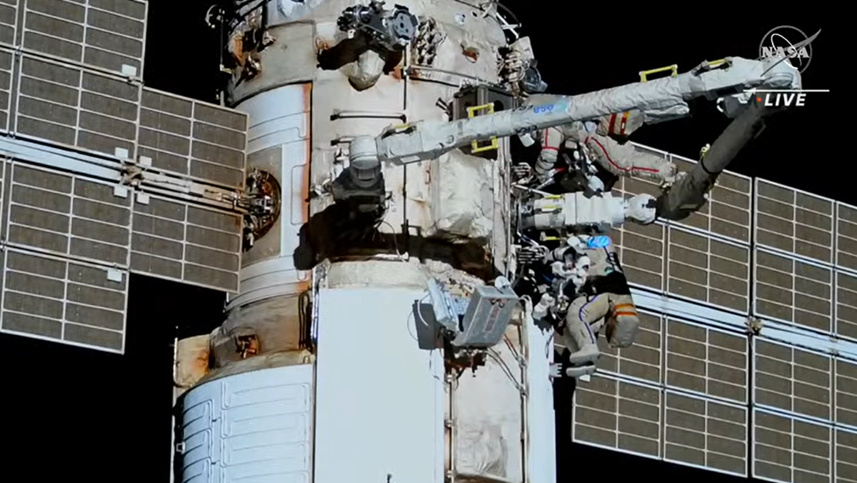 Watch Russian cosmonauts test a European robotic arm on Friday